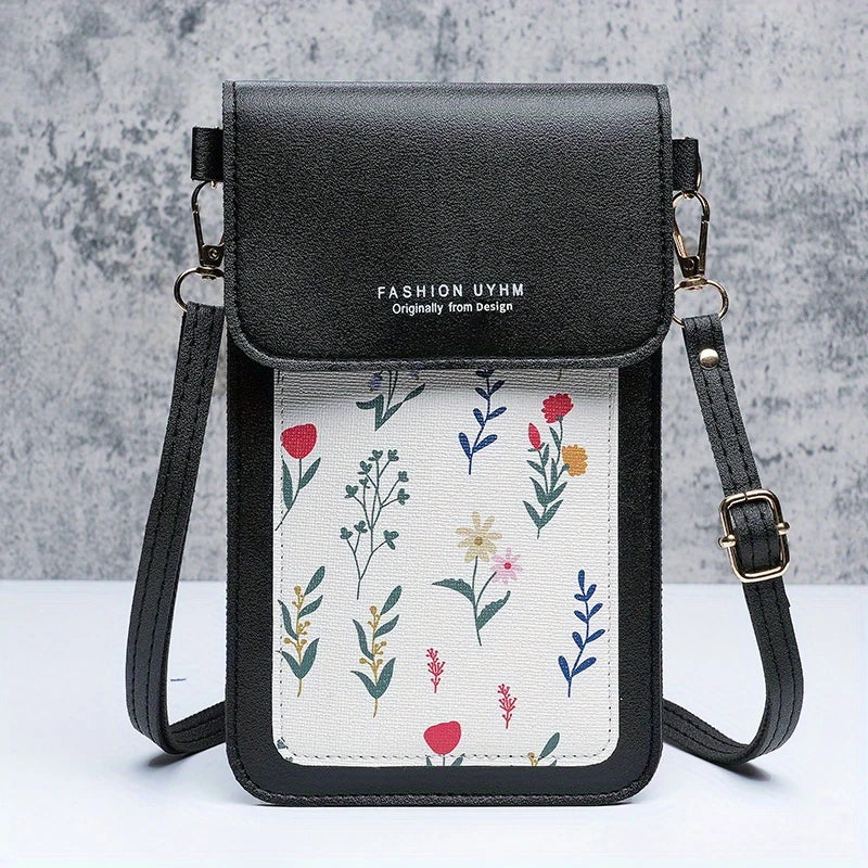 Mini Floral Print Crossbody Phone Bag For Women