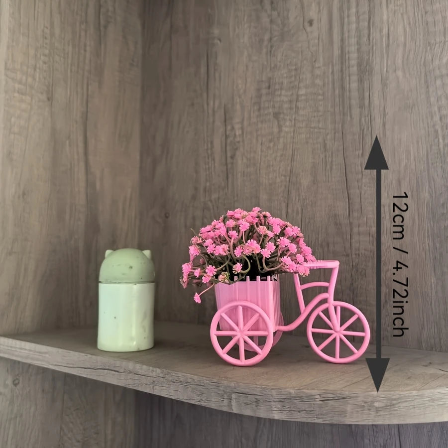 3pcs bicycle with simulated flower set