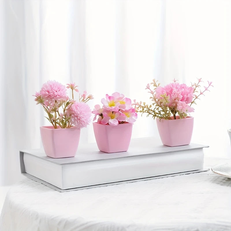 1SET(3pcs) Mini Decorative Flowers