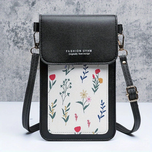 Mini Floral Print Crossbody Phone Bag For Women