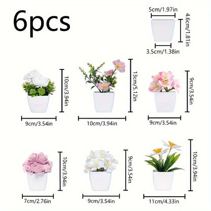 3-Pack Ever Bloom Artificial Potted Plants